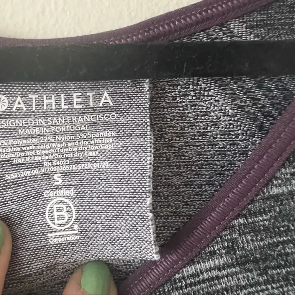 Athleta Grey Impact Seamless Cropped Tee